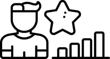 Review Statistics Line Icon vector