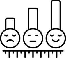 Feedback Statistics Line Icon vector