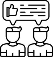 Feedback User Line Icon vector