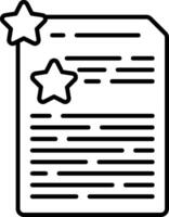 Star Form Line Icon vector