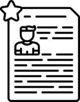 User Form Line Icon vector