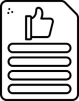 Feedback Summary Line Icon vector