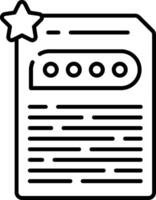 Comment Form Line Icon vector