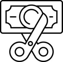 Deductible Line Icon vector