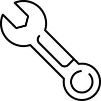 Wrench Line Icon vector