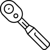 Torque Wrench Line Icon vector