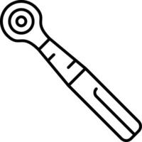 Socket Wrench Line Icon vector