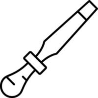 Wood Chisel Line Icon vector