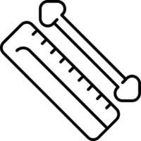 Tape Measure Line Icon vector