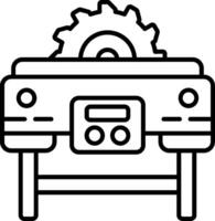 Table Saw Line Icon vector