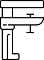 Bar Clamp Line Icon vector