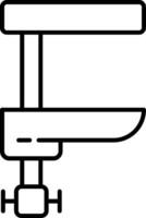 Bench Vise Line Icon vector