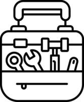 Tool Bag Line Icon vector