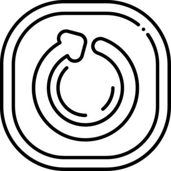 icono de línea de actualización vector