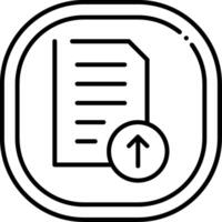 Upload File Line Icon vector
