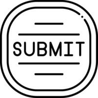 Submit Line Icon vector