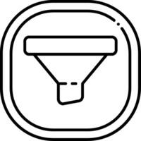 Filter Line Icon vector