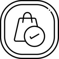 Checkout Line Icon vector