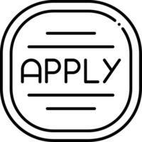 Apply Line Icon vector