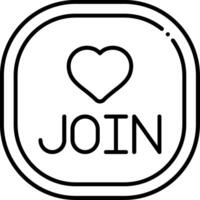 Join Line Icon vector