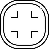 Exit Fullscreen Line Icon vector