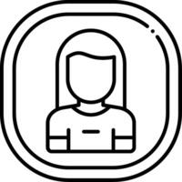 Profile Navigation Line Icon vector