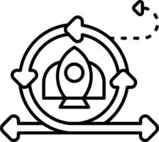 Release Planning Line Icon vector
