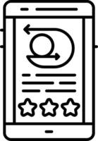 Customer Feedback Line Icon vector