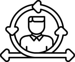 Agile Transformation Line Icon vector