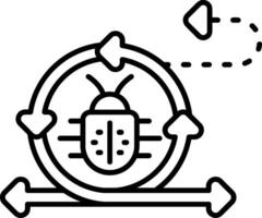 Bug Line Icon vector