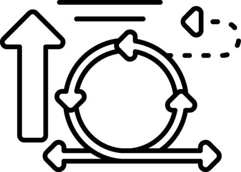 Agile Scaling Line Icon vector