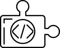Unit Testing Line Icon vector