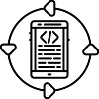 Refactoring Line Icon vector