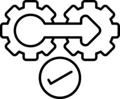 Integration Testing Line Icon vector