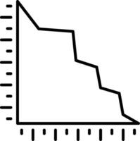 Sprint Burndown Line Icon vector