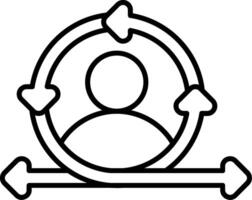 Scrum Master Duplicate Line Icon vector