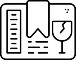 Fragile Line Icon vector