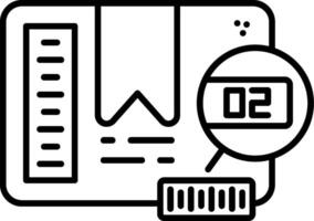 Batch Number Line Icon vector