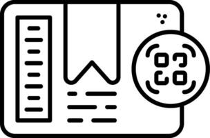 QR Code Line Icon vector