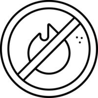 Do Not Expose To Flames Line Icon vector