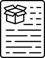 Unpacking Instructions Line Icon vector