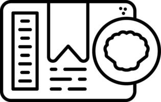 Contains Shellfish Line Icon vector