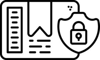 Security Seal Line Icon vector
