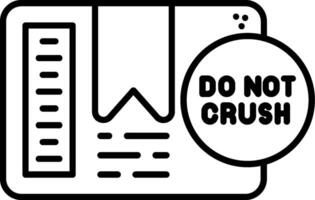 Do Not Crush Line Icon vector