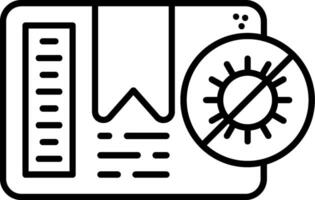 Avoid Direct Sunlight Line Icon vector