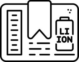 Lithium Battery Line Icon vector