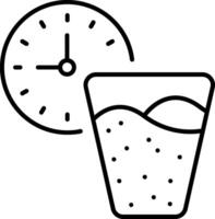 Hydration Reminder Line Icon vector