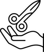 Grooming Assistance Line Icon vector