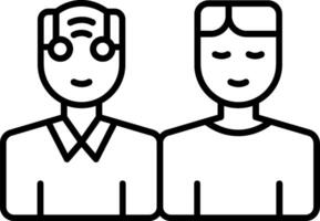 Family Visits Line Icon vector