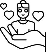 Respite Care Line Icon vector